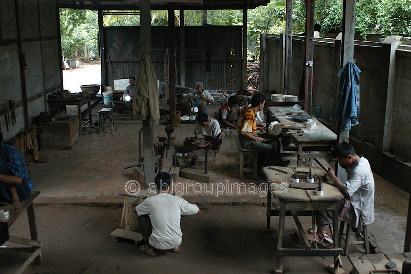 Burma - 01047 
 Silversmith workshop, Hills of Sagaing Tour 
 Keywords: Bagan, Asia, Myanmar, Burma, Silversmith