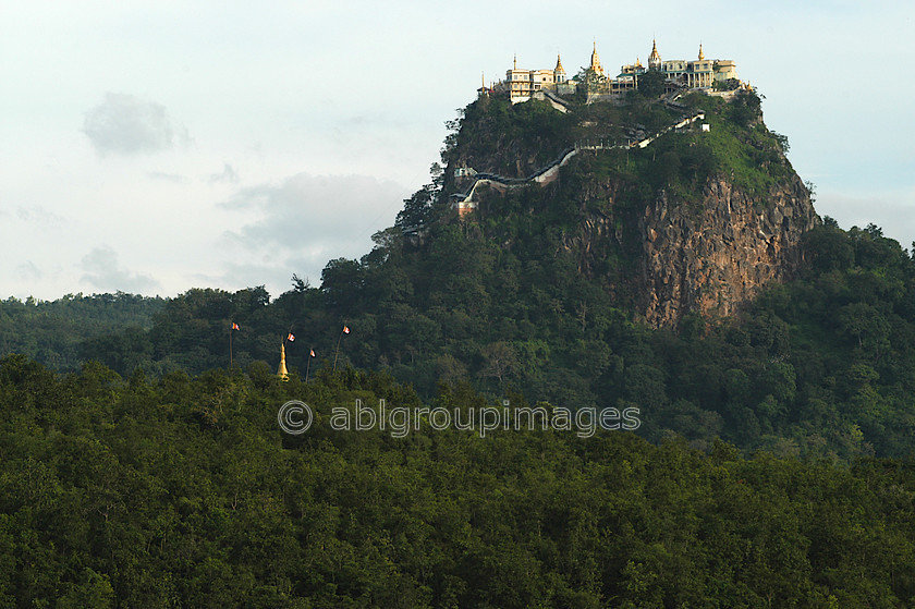 Burma - 00279 
 Mount Popa Rises 737m from the flat Myingyan Plain 
 Keywords: Burma, Bagan, Asia, Landscape, Myanmar