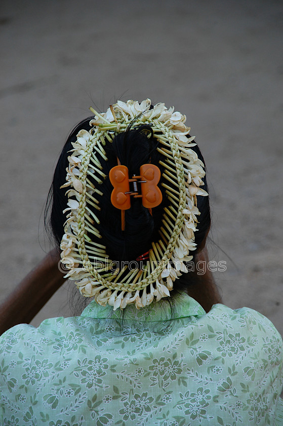 Burma - 01318 
 Girl with flowers in her hair, Bagan Plain 
 Keywords: female, Myanmar, Bagan, Burma, Asia