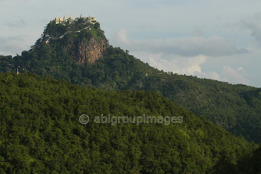 Burma - 00271 
 Mount Popa Rises 737m from the flat Myingyan Plain 
 Keywords: Myanmar, Bagan, Landscape, Asia, Burma