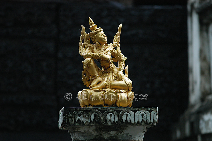 Burma - 00912 
 Golden Statue, Central Manadalay - Shwenandaw Monastry and area 
 Keywords: Asia, Myanmar, sculpture, Bagan, Burma