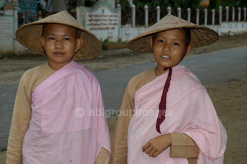 Burma - 00766 
 Young Nuns, Mandalay - Mingun Tour 
 Keywords: religion, Portrait, Myanmar, nun, Burma, Girl, Asia, OCCUPATION, Bagan